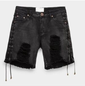 NWT One Teaspoon Faded Black Distressed Laced Stevies Size 26
